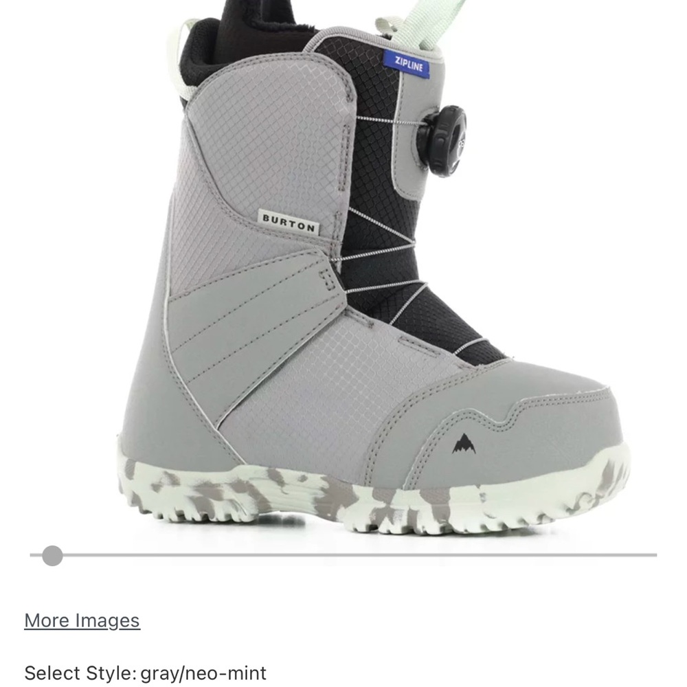 Burton Zipline Snowboard Boots Gray/Neo-Mint